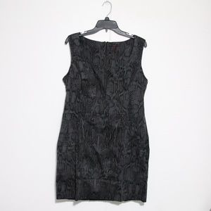 Sofia Vergara Black Printed Sleeveless Dress